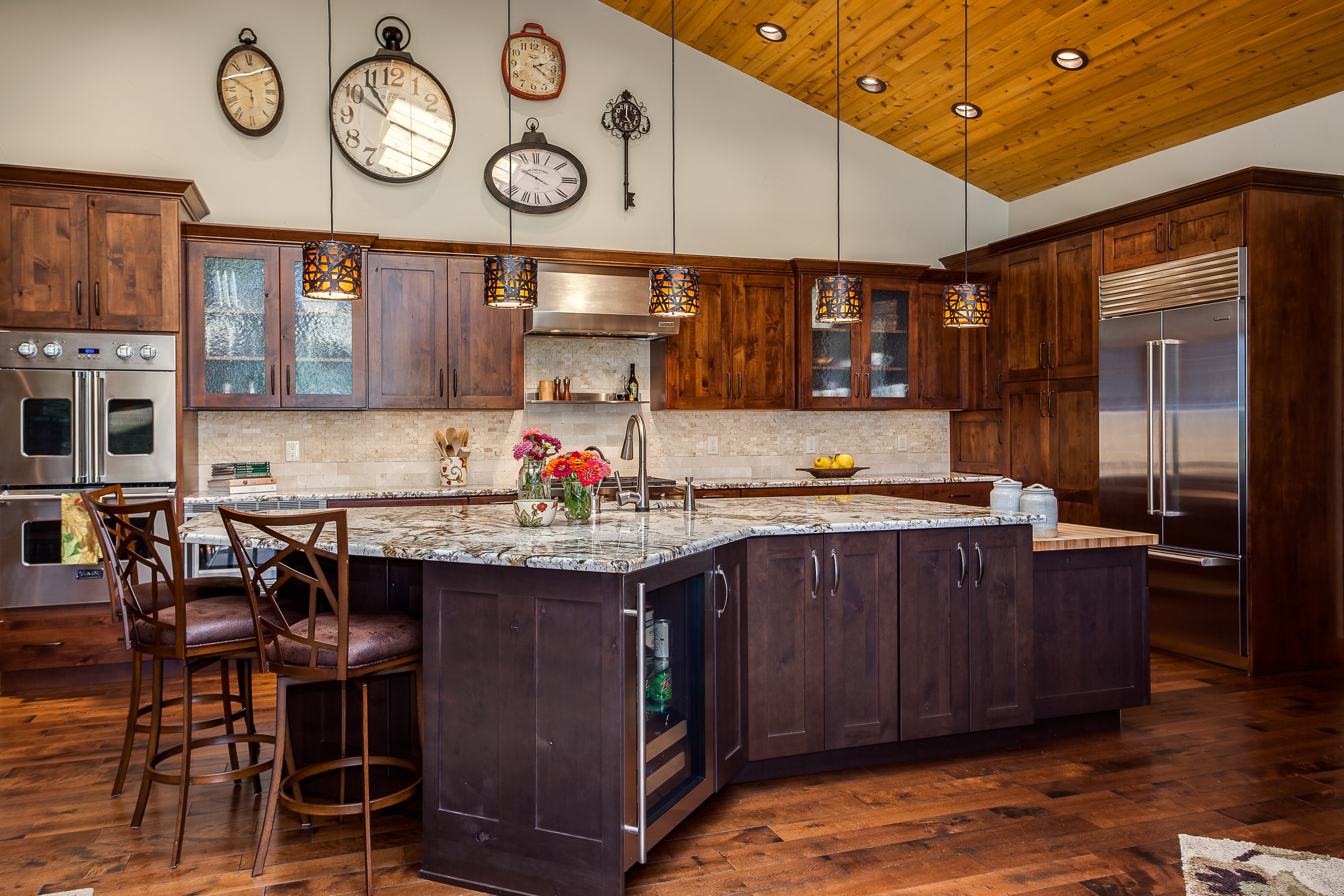 rustic wood kitchen cabinets