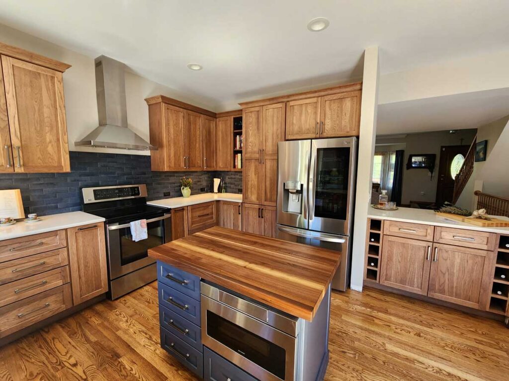 custom cabinets and island kitchen remodel JM Kitchen & Bath Design