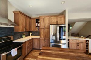 new custom wood cabinets and island kitchen remodel JM Kitchen & Bath Design