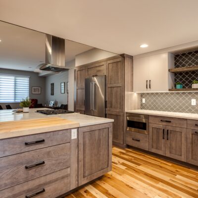 Natural wood with grey tint cabinet kitchen JM Kitchen & Bath Design