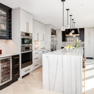 dramatic contemporary black & white kitchen renovation JM Kitchen & Bath Design