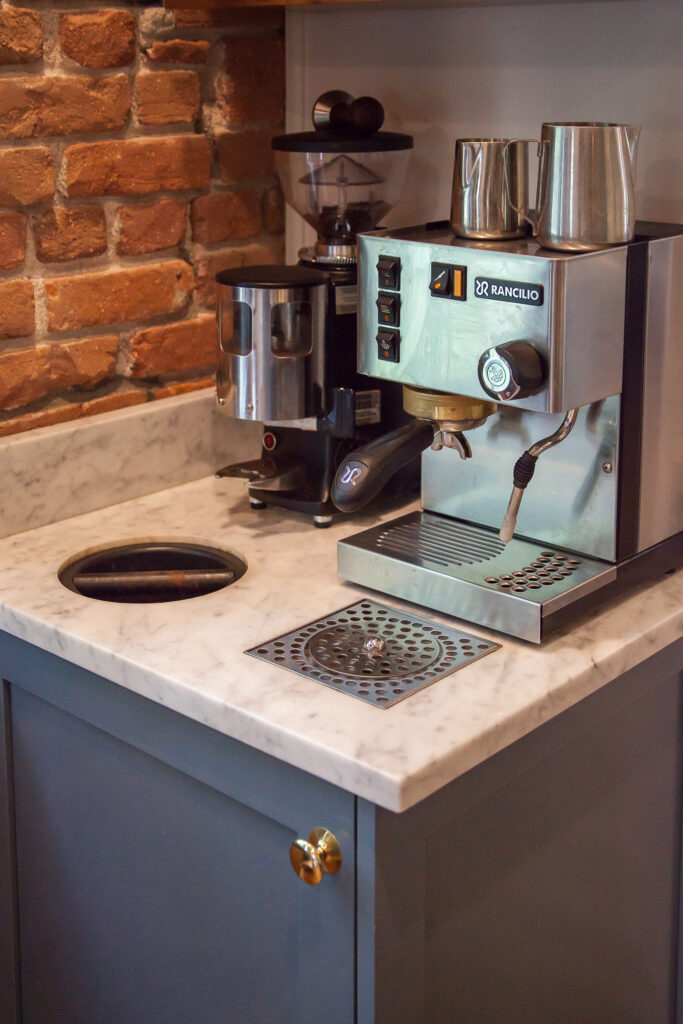 coffee nook in this boulder historic home kitchen remodel