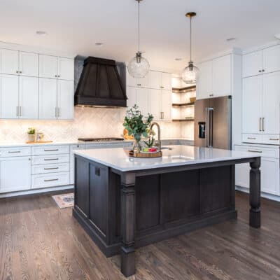 dramatic contemporary black & white kitchen renovation JM Kitchen & Bath Design