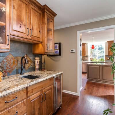 Butlers pantry, bar area kitchen remodel JM Kitchen & Bath Design