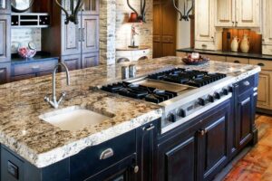 Colorado Rustic Black Painted Cabinets homestead cabinetry JM Kitchen & Bath Design