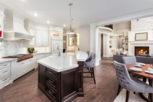 kitchen island with seating JM Kitchen & Bath Design