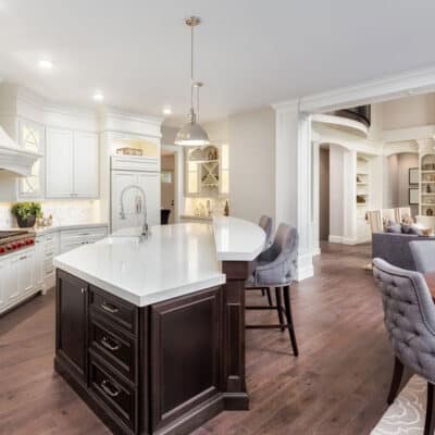 kitchen island with seating JM Kitchen & Bath Design