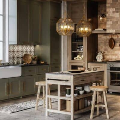 rustic back to nature kitchen remodel with farm sink and copper accents JM Kitchen & Bath Design